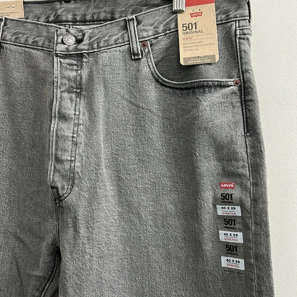 Levi's Gray Straight-Leg Jeans Classic Fit